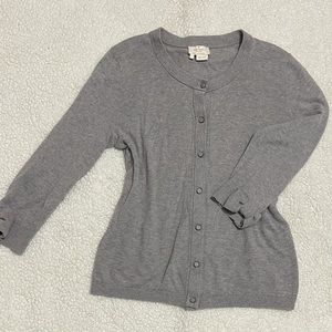 kate spade | grey button down sweater size small